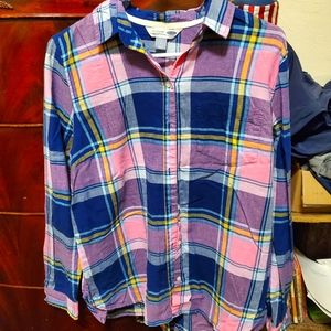 Women's Large Old Navy Plaid Blouse